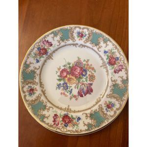 Bread Plate Syracuse Old Ivory-Romance Green, 6.25".  Perfect, 2 available
